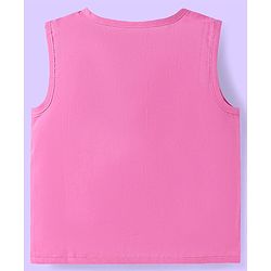 Babyhug 100% Cambric Woven Sleeveless Front Open Jhabla with Heart & Rainbow Print  Pack of 3 - Pink Blue & White