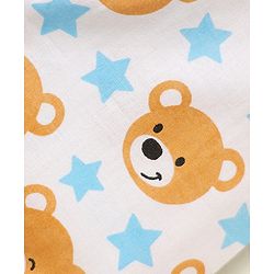 Babyhug Cambric Woven Sleeveless Jhablas With Striped & Bear Print Pack Of 3 - Yellow Red & White