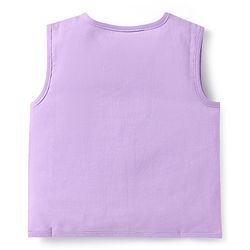Babyhug Cambric Woven Sleeveless Front Open Jhablas With Polka Dots & Tree Print Pack Of 3 - Purple Pink & Yellow