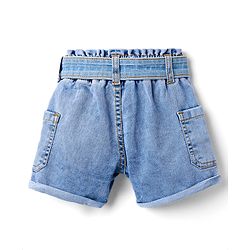 Babyhug Mid Thigh Denim Shorts With Stretch - Blue