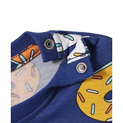 Babyhug Cotton Knit Half Sleeves Shorts Co-ords Night Suit with Text Print - Navy Blue