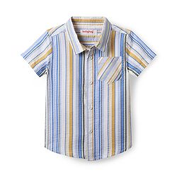 Babyhug Cotton Knit Half Sleeves Shirts & Short Set with Stripes - Navy Blue