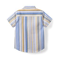 Babyhug Cotton Knit Half Sleeves Shirts & Short Set with Stripes - Navy Blue