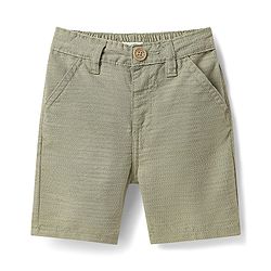 Babyhug Cotton Woven Half Sleeves Solid Color Shirt & Shorts Set with Attached Waistcoat - White & Light Green