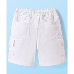 Babyhug Cotton Woven Half Sleeves Shirt & Shorts Set With Leaf Print - Green & White