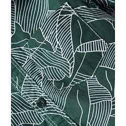 Babyhug Cotton Woven Half Sleeves Shirt & Shorts Set With Leaf Print - Green & White
