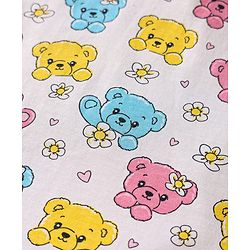 Babyhug Cotton Knit Cap Sleeves T-Shirts with Bear Print Pack of 3 - Pink White & Yellow