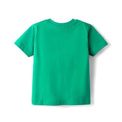 Babyhug Cotton Knit Full Sleeves Shorts Night Suits With Dino & Text Print - Blue & Green