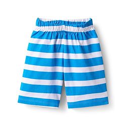 Babyhug Cotton Knit Striped Half & Full Night Sleeves Night Suits with Animal Print - Navy Blue & Orange