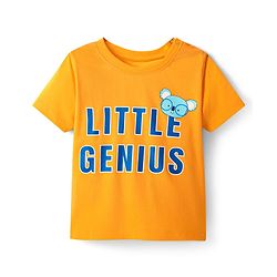 Babyhug Cotton Knit Striped Half & Full Night Sleeves Night Suits with Animal Print - Navy Blue & Orange
