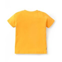 Babyhug Cotton Knit Full & Half Sleeves Night Suits With Dino Print - Yellow Navy & Light Blue