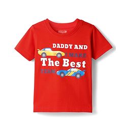 Babyhug Cotton Knit Full & Half Sleeves Night Suit With Stripes & Sport Theme Print Set Of 2 - Navy Blue & Red