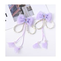 Babyhug Disney Free Size Bow Clips Pack of 2 - Purple