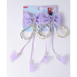 Babyhug Disney Free Size Bow Clips Pack of 2 - Purple