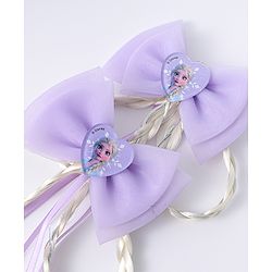 Babyhug Disney Free Size Bow Clips Pack of 2 - Purple