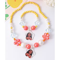 Babyhug Jewellery Set with Disney Princess Pendant Free Size - Multicolor