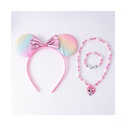 Babyhug Disney Hair Accessories Combo Set With Minnie Mouse - Pink