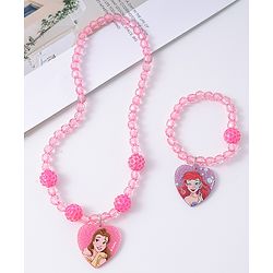 Babyhug Disney Jewellery Set with Disney Princess Pendant Free Size - Pink