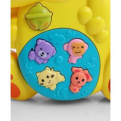Babyhug Dino Musical Piano with Lights and Animal Sounds- Yellow| Volume Control| Early Learning Toy| Musical Toy with Flashing Lights| Drum & Piano| Gift for Boys & Girls| BIS Certified