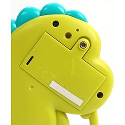 Babyhug Dino Musical Piano with Lights and Animal Sounds- Yellow| Volume Control| Early Learning Toy| Musical Toy with Flashing Lights| Drum & Piano| Gift for Boys & Girls| BIS Certified