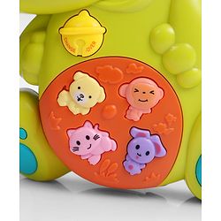Babyhug Dino Musical Piano with Lights and Animal Sounds- Yellow| Volume Control| Early Learning Toy| Musical Toy with Flashing Lights| Drum & Piano| Gift for Boys & Girls| BIS Certified