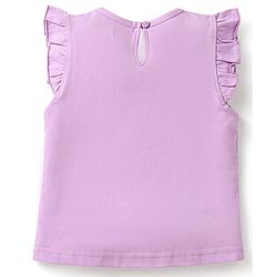 Babyhug Cotton Knit Frill Sleeves T-Shirts with Cup Cake & Heart Print Pack Of 3 - Mauve Yellow & Pink