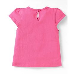 Babyhug Cotton Knit Half Sleeves T-Shirts With Polka Dot & Floral Print Pack Of 3 - Pink & Light Green