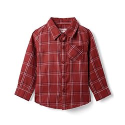 Babyhug Cotton Woven  Full Sleeves Shirt & Trouser Set with Checks - Red & Blue