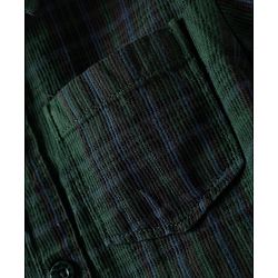 Babyhug Cotton Woven Full Sleeves Checks Shirt & Trouser Set - Dark Green & Beige