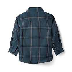 Babyhug Cotton Woven Full Sleeves Shirt & Trouser Set with Checks - Teal Blue & Black