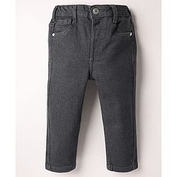 Babyhug Cotton Woven Full Sleeves Checkered Shirt  & Denim Jeans Set - Olive Green & Black