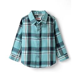 Babyhug Cotton Woven Full Sleeves Checks Shirt & Denim Jeans Set - Turquoise