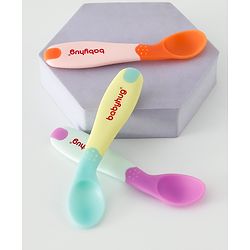 Babyhug Heat Sensitive Baby Feeding Spoon Pack of 3 - Orange Light Blue & Purple