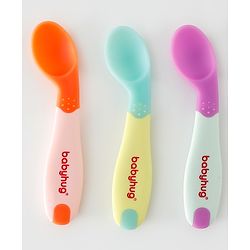 Babyhug Heat Sensitive Baby Feeding Spoon Pack of 3 - Orange Light Blue & Purple