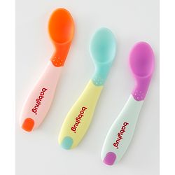 Babyhug Heat Sensitive Baby Feeding Spoon Pack of 3 - Orange Light Blue & Purple