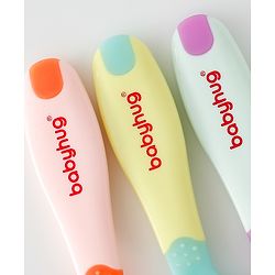 Babyhug Heat Sensitive Baby Feeding Spoon Pack of 3 - Orange Light Blue & Purple