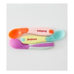 Babyhug Heat Sensitive Baby Feeding Spoon Pack of 3 - Orange Light Blue & Purple