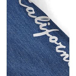 Babyhug Cotton Woven Washed Half Sleeves Shirt with California Print -Blue