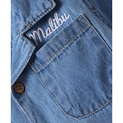 Babyhug Cotton Woven Half Sleeves Washed Shirt with Animal Print - Blue
