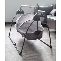 Babyhug Automatic Baby Swing Cradle With Remote Controller - Dark Grey
