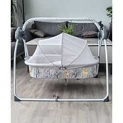 Babyhug Automatic Baby Swing Cradle With Remote Controller - Dark Grey