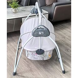 Babyhug Automatic Baby Swing Cradle With Remote Controller - Dark Grey