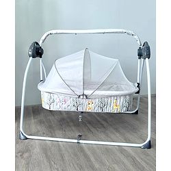 Babyhug Automatic Baby Swing Cradle With Remote Controller - Dark Grey