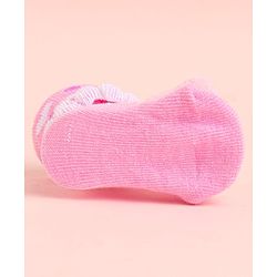 Cute Walk by Babyhug Socks With Bunny Face Applique - Pink