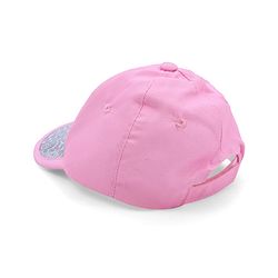 Babyhug Disney Cotton Woven Summer Cap With Minnie Mouse Family Graphics & Sequin Detailing Pink - Diameter 13 cm