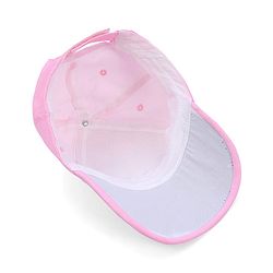 Babyhug Disney Cotton Woven Summer Cap With Minnie Mouse Family Graphics & Sequin Detailing Pink - Diameter 13 cm
