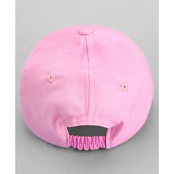 Babyhug Disney Cotton Woven Summer Cap With Minnie Mouse Family Graphics & Sequin Detailing Pink - Diameter 14 cm