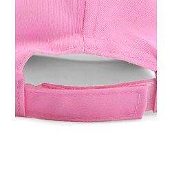 Babyhug Disney Cotton Woven Summer Cap With Minnie Mouse Family Graphics & Sequin Detailing Pink - Diameter 13 cm