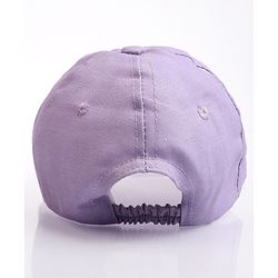 Babyhug Disney Cotton Woven Summer Cap with Minnie Mouse and Daisy Graphics Lilac - Diameter 14 cm