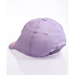 Babyhug Disney Cotton Woven Summer Cap with Minnie Mouse and Daisy Graphics Lilac - Diameter 14 cm